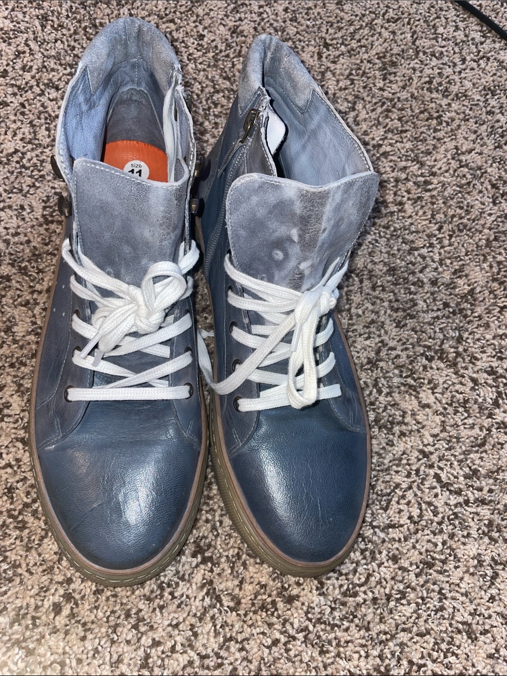 BED|STU Roan Leather Macc II 2 High Mid Top Sneaker Grey Sz 11. NWOT - Picture 2 of 16